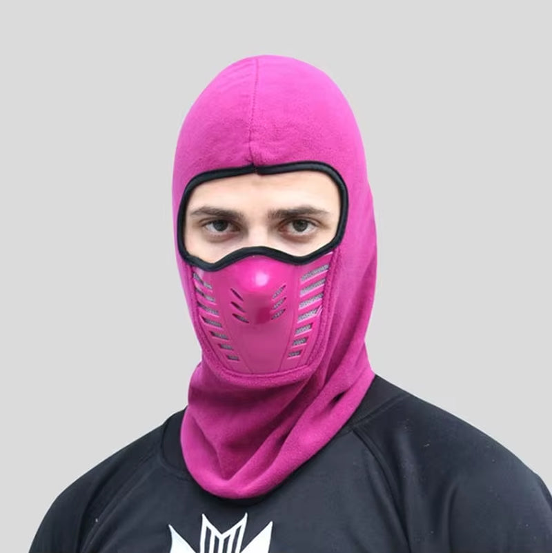 Face Cover Outdoor Winter Warm Bicycle Climbing Skiing Windproof Carbon Filter Thermal Fleece Balaclava Head Protector