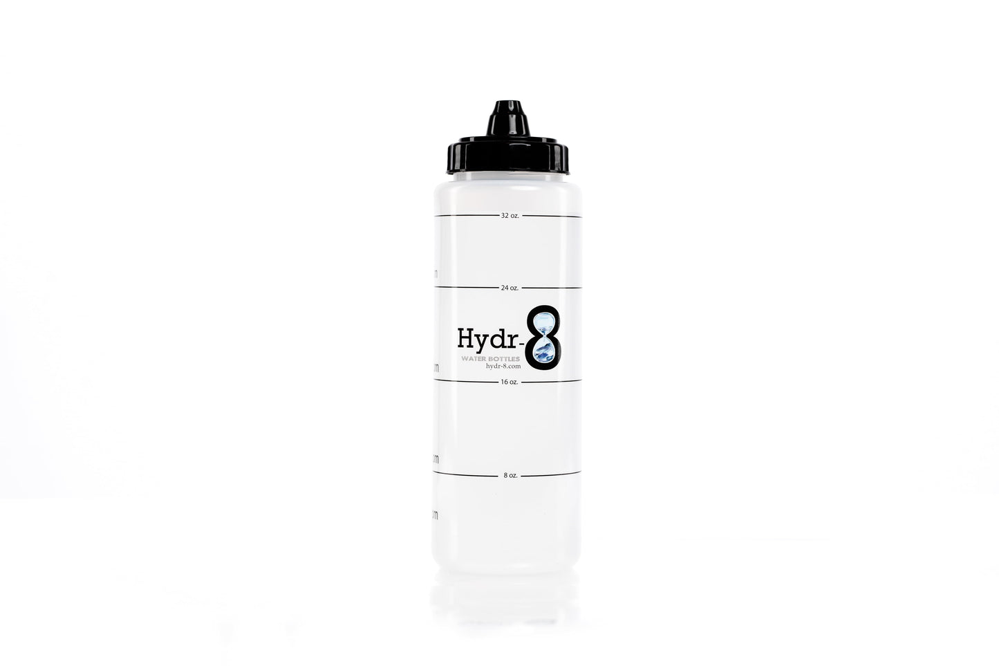 Squeeze Water Bottle Time Marked 32Oz Clear Sports Bottle