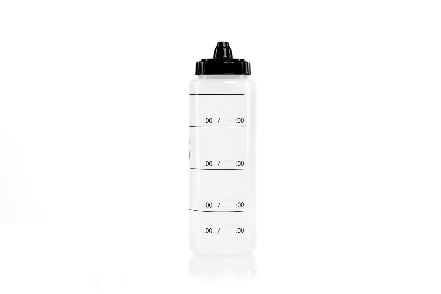 Squeeze Water Bottle Time Marked 32Oz Clear Sports Bottle