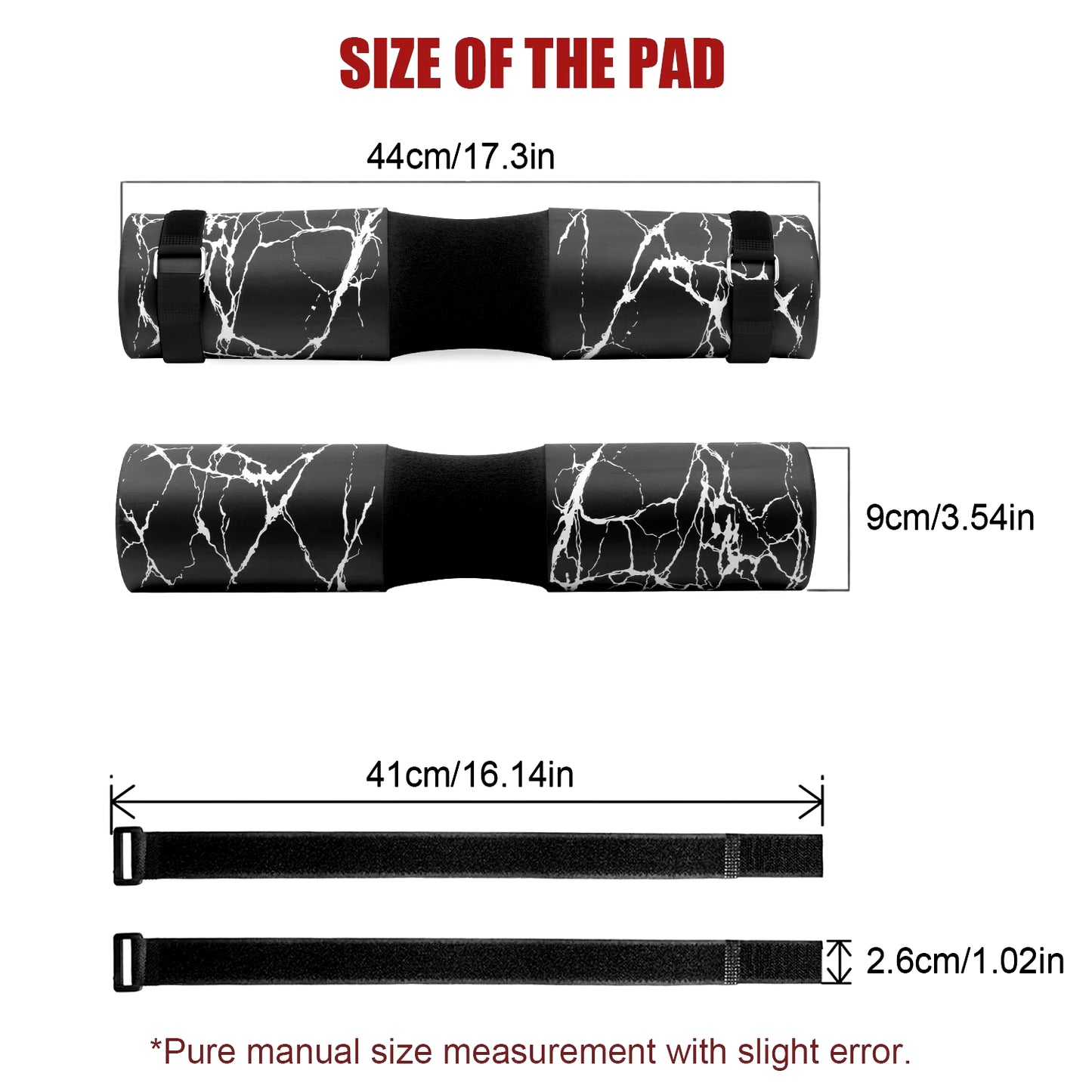 1Pc/1Pair Squat Pad Barbell Pad for Squats Lunges Hip Thrust , Neck Shoulder Protective Pad Support Foam Sponge Bar Pad